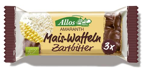 Bio Amaranth Mais Waffel Zartbitter Riegel Sw