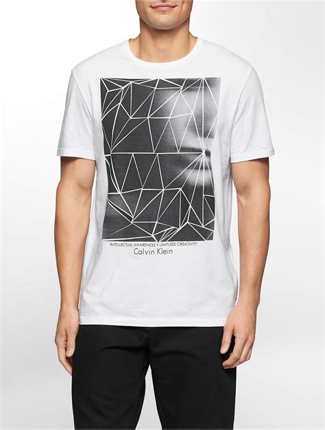 Lyst Calvin Klein White Label Slim Fit Shattered Glass Print T Shirt