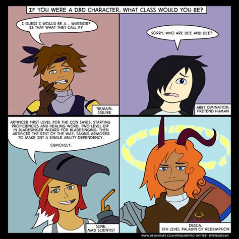 Which DnD class would you be? by penguinpyro on DeviantArt