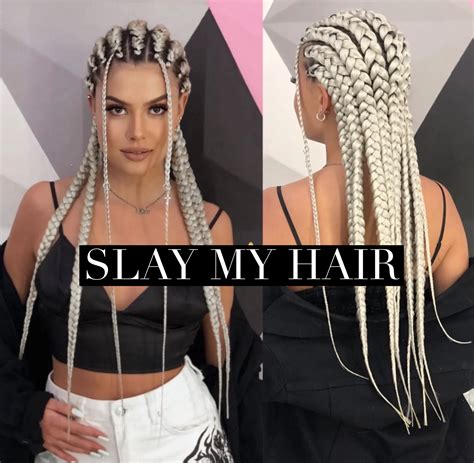 Sexy Ice Queen Jet Set Babe Chunky Cornrow Synthetic Braid Wig