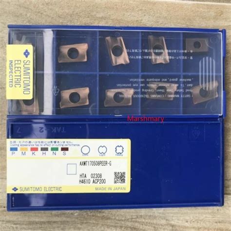 10PCS ONE Box New SUMITOMO AXMT170508PEER G ACP200 Carbide Inserts EBay