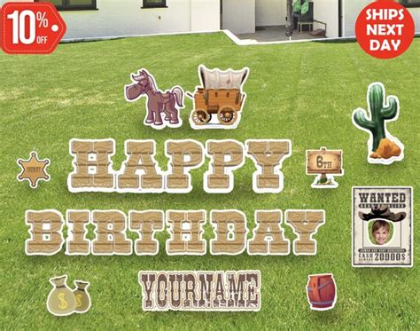 Custom Birthday Yard Sign Birthday Lawn Sign Decorations Etsy