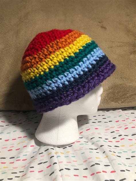Rainbow Gay Pride Queer Pride Hat Beanie Toque Etsy