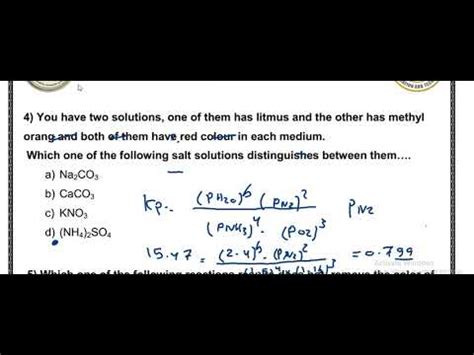 Chemistry experimental exam 2023 sooooo important حل الامتحان التجريبى