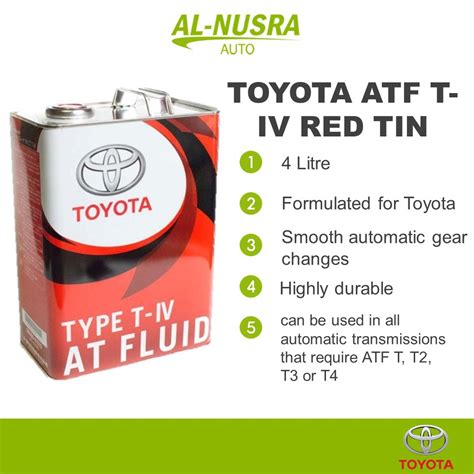 Toyota Atf T Iv Red Tin L Auto Transmission Fluid Gear Oil Minyak