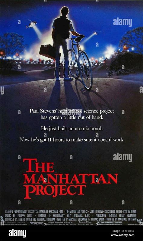 CHRISTOPHER COLLET MOVIE POSTER, THE MANHATTAN PROJECT, 1986 Stock ...