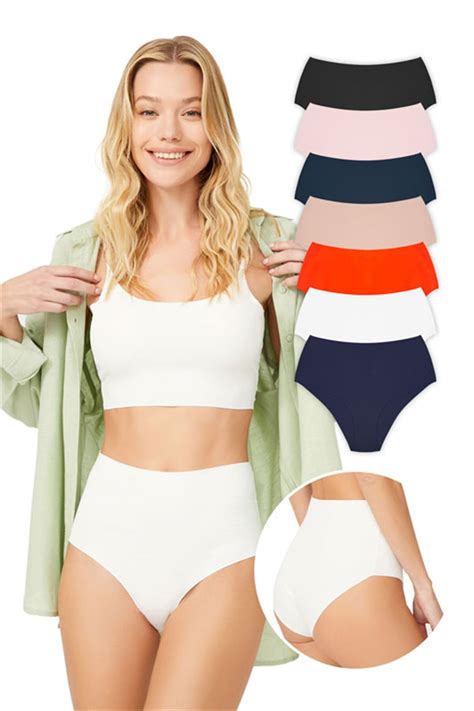 Cottonhill Yüksek Bel Basic Lazer Kesim Bikini Külot li Paket Fiyatı Yorumları Trendyol