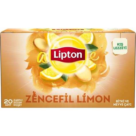 Lipton Bardak Poşet Bitki Ve Meyve Çayı Zencefil Limon 20 Li OnuAl