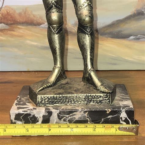 Vintage Depose Italy Knight In Armor Figure Marble Base Ebay