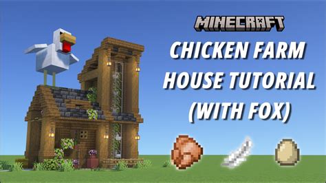 Minecraft Chicken Farm House Tutorial With Fox Aesthetic Farm Java