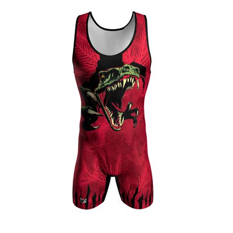 Custom Jurassic Dye Sublimated Wrestling Singlet | Sublimation Kings