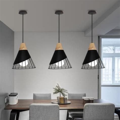 Lustre Suspension 3 Pack Lustre Suspension Industrielle Cage En Fer