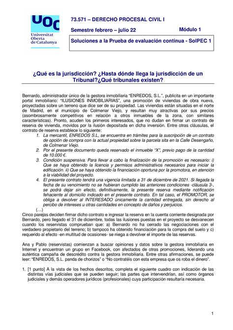 73 Solucion Orientativa De La Pec Como Ejemplo Para La Resolucion De