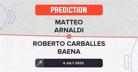 Matteo Arnaldi vs Roberto Carballes Baena Prediction - Wimbledon 2023