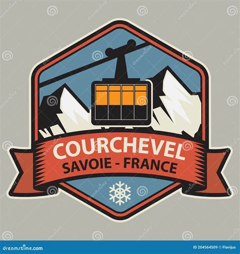 Courchevel is a French Alps Ski Resort Stock Vector - Illustration of