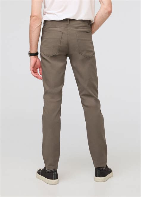 Mens Green Slim Fit Stretch Pant