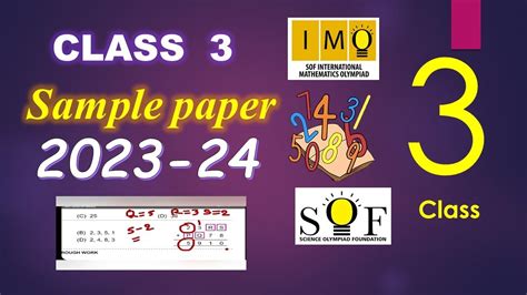 IMO Class 3 SOF IMO Sample Paper IMO Sample Paper 2023 24 Class 3