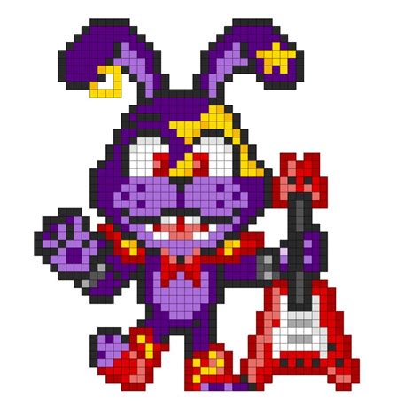 Glamrock Bonnie Five Nights At Freddys Pixel Art Pixel Art Pixel