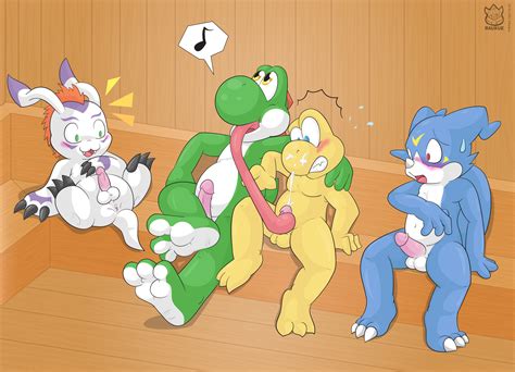 Post Crossover Digimon Gomamon Koopa Koopa Troopa Raukue Super