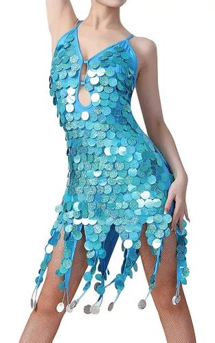 Dança Latina Vestido Suspensório Roupas De Performance Parcelamento sem juros