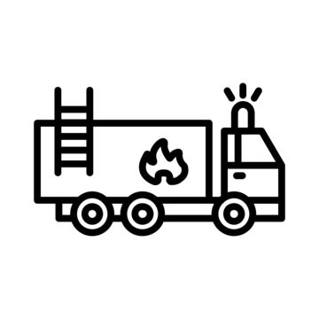 Fire Truck Outline PNG Transparent Images Free Download | Vector Files ...