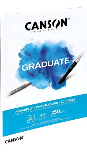 Papel Para Pintar Aquarela - Bloco Papel Para Pintura Aquarela Graduate A4 250g Canson Branco Canson ...