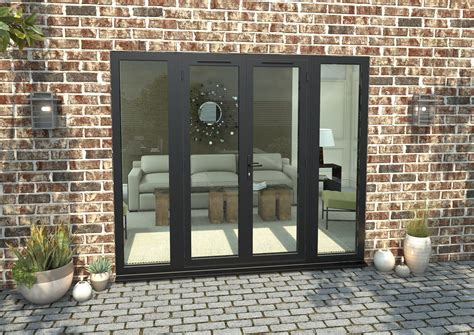 2400mm Part Q Compliant Black Aluminium French Doors (1200mm Doors + 2