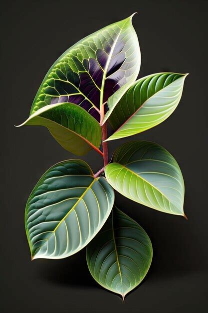 Planta Rara Con Hojas Variegadas De Higuera Fiddleleaf Ficus Lyrata El