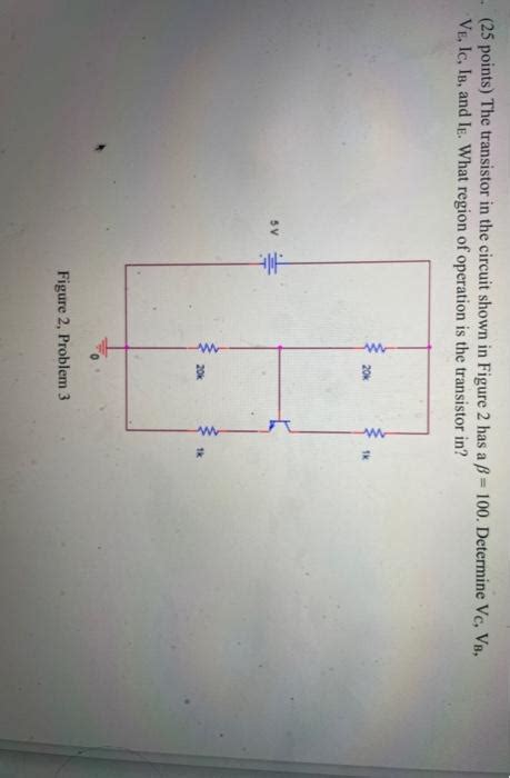 Solved 25 Points The Transistor In The Circuit Shown In