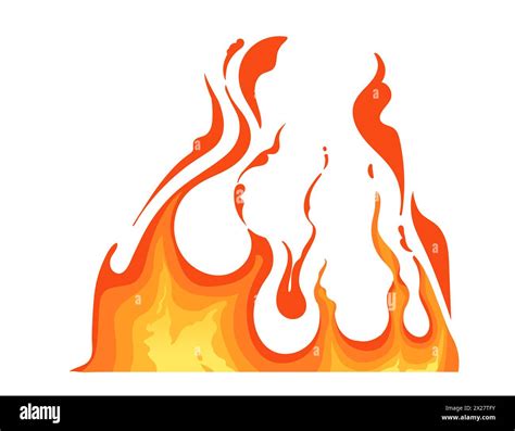 Burning Fire Effect For Campfire Or Magic Vector Illustration Isolated