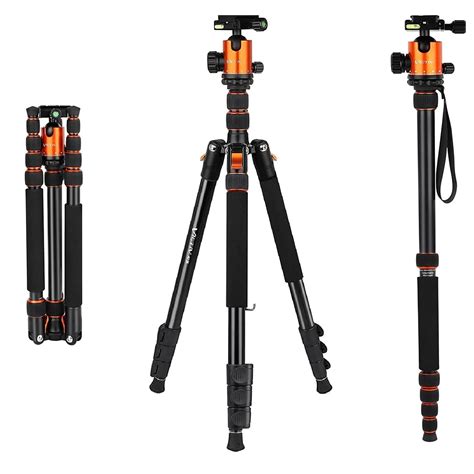 Статив, 2 в 1, Монопод, Със сферична глава, Изработен от алуминий, С ...