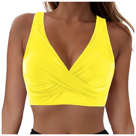 Vigerkar Women S Sporty Adjustable Wide Straps Bikini Top Large Bust Criss Cross Back Supportive