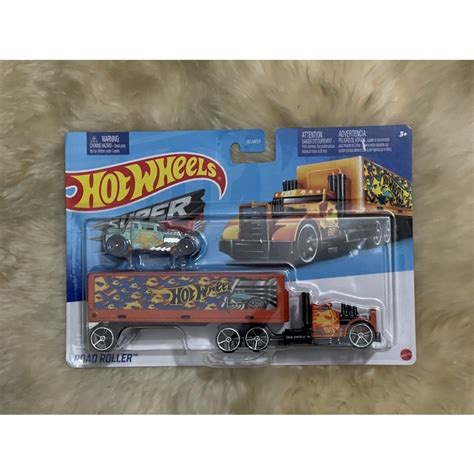 Hot Wheels Road Roller Truck With Bone Shaker Shopee Malaysia