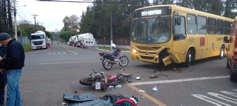 Batida Entre Moto E Nibus Coletivo Em Londrina Nova Era News