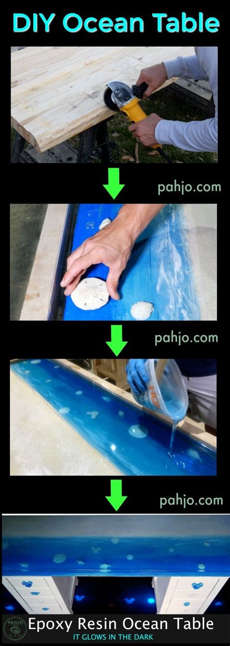 Epoxy Resin Ocean Table Step By Step Tutorial Diy Resin Table Epoxy Resin Table Epoxy