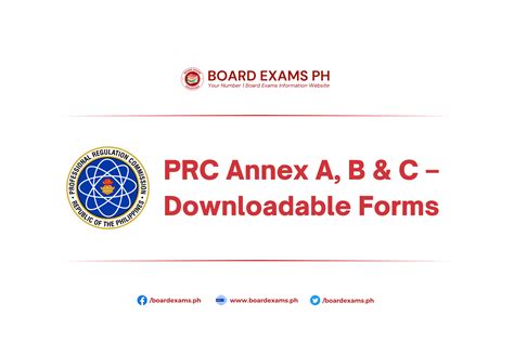 Prc Annex A B And C Downloadable Forms The Filipino Gazette