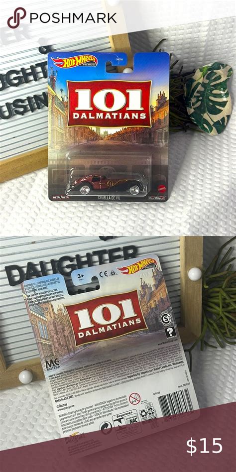 Hot Wheels 101 Dalmatians Cruella De Vil GRL88 W Protector 101