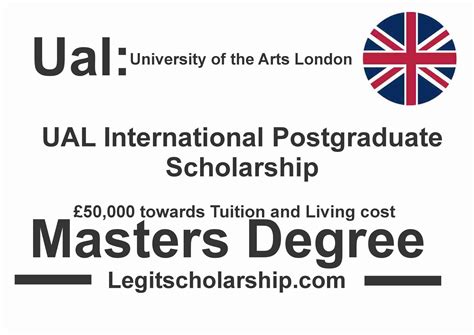 UAL International Postgraduate Scholarship Award 2024 25