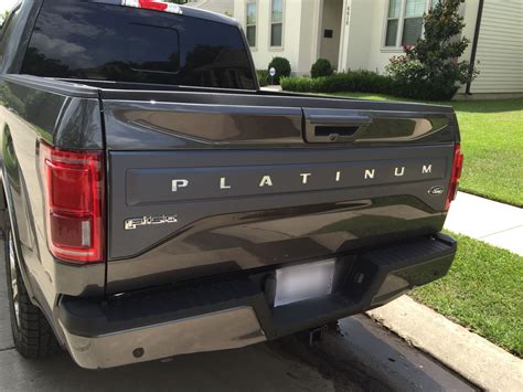 Wrapped Metallic Platinum Tailgate Trim Ford F150 Forum Community