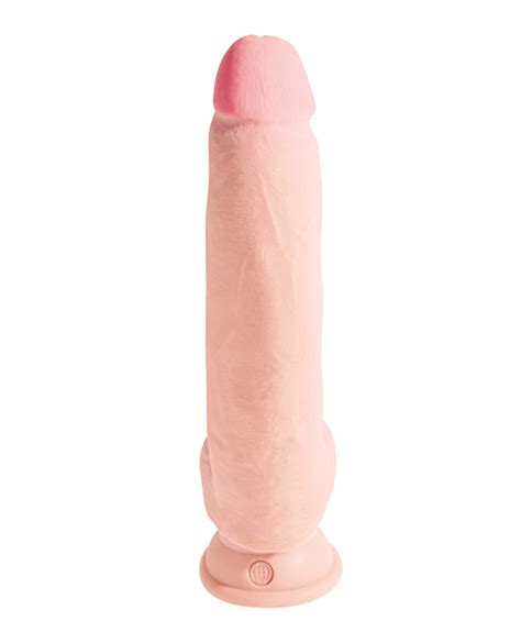 King Cock Plus 10in Triple Density Dildo W Balls Beige Satisfaction