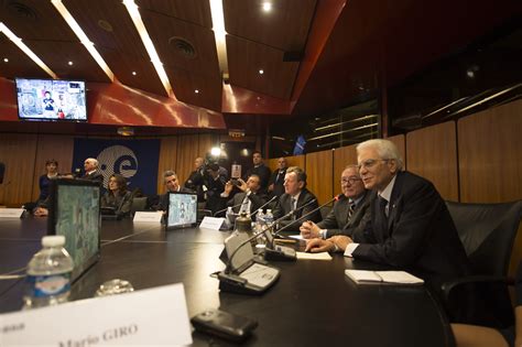 ESA President Of The Italian Republic Sergio Mattarella Visits ESA