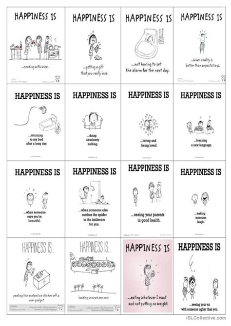 20 Happiness Is English Esl Worksheets Pdf And Doc