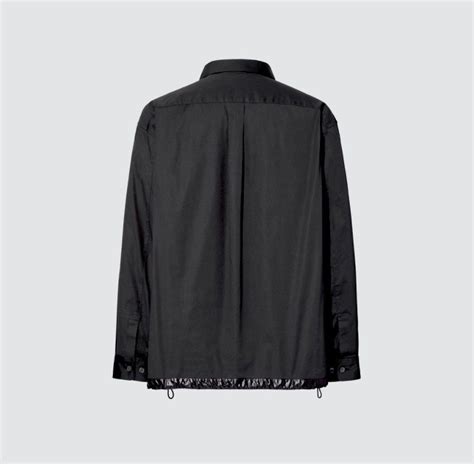 Uniqlo Jil Sander Oversize Full Black Kemeja Uniqlo Outer Uniqlo Like