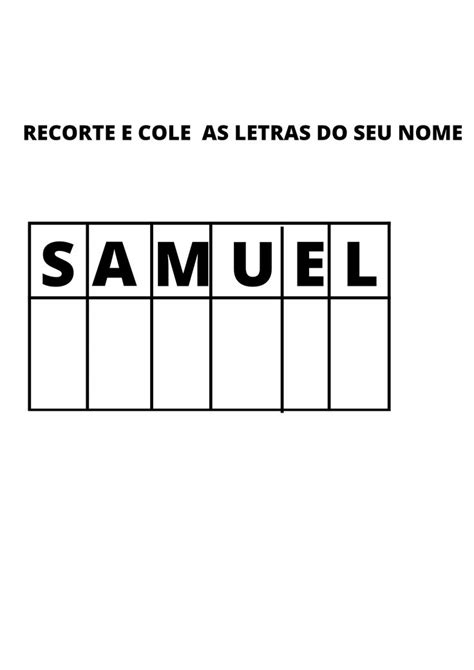 Recorte E Cole As Letras Do Seu Nome