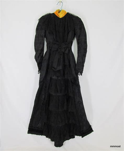 All The Pretty Dresses: Late Victorian Black Silk Tea Gown