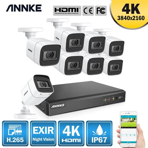 Annke K Ultra Hd Video Surveillance Camera System Ch Mp H