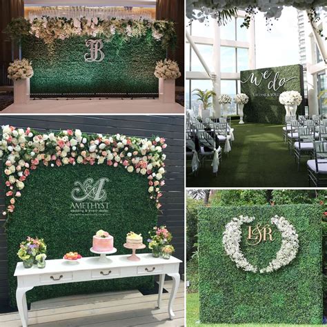 Grass Wall Wedding Backdrop Wedding Decoration