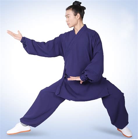 Handmade Traditional Wudang Taoist Uniform Navy Blue