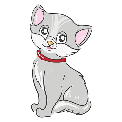 Grey Cat Vector Design Images Cute Grey Cat Cute Grey Kitty Png Image For Free Download