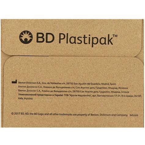 Bd Plastipak Tuberkulinspritze Ml Ohne Kan Le St Ck Pzn